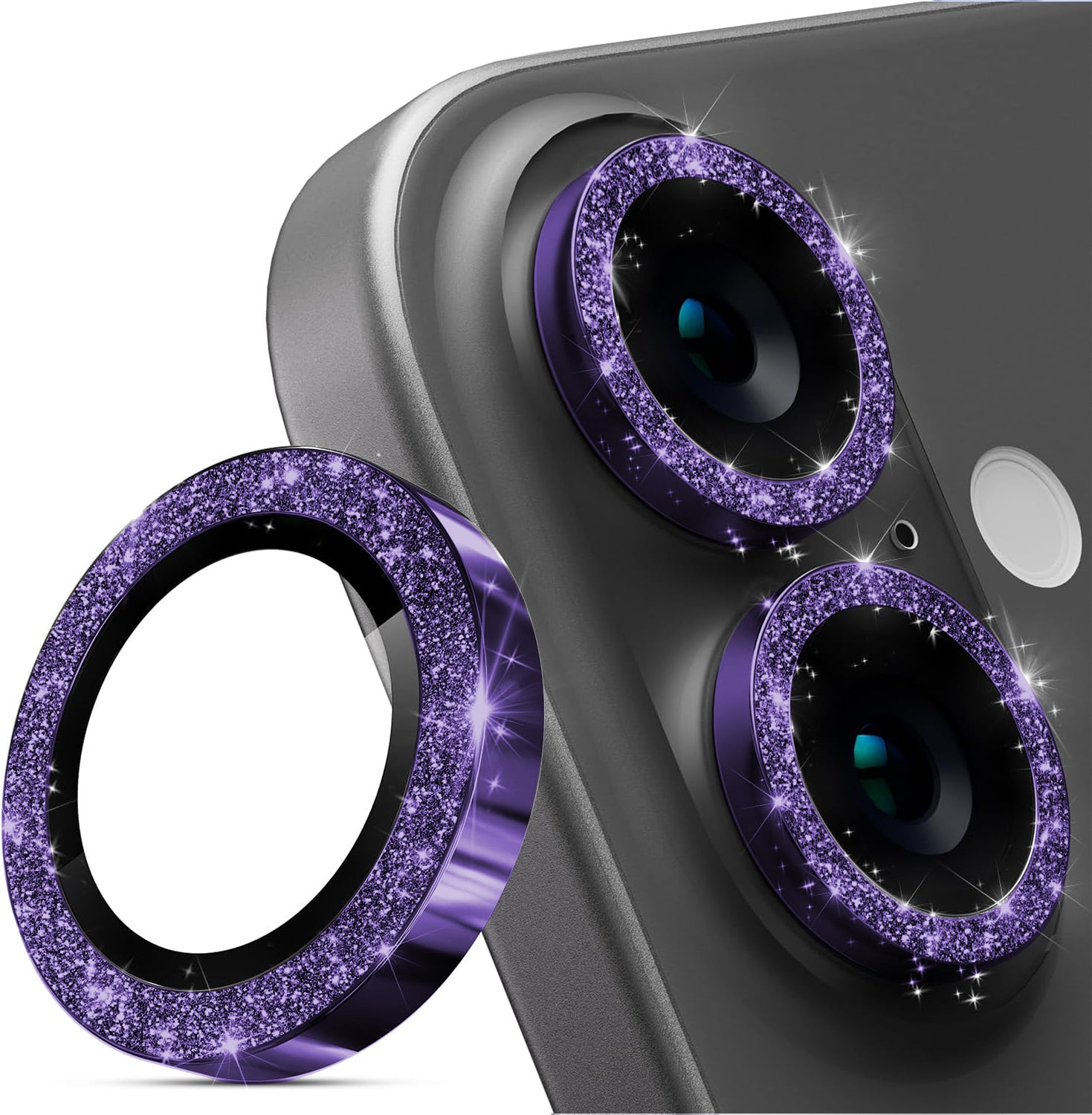 iPhone 16 Sparkling Diamond-Inspired Cell Phone Lens Protectors